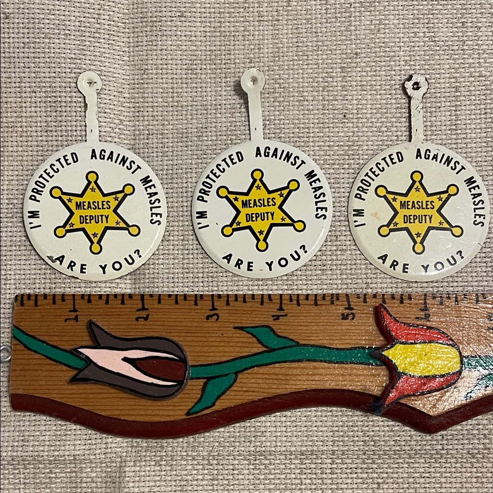 Vintage Measles Deputy Badges Set of 3